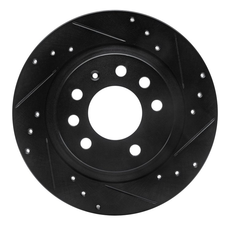 633-53006R Drilled/Slotted Brake Rotor [Black], 2006-2010 GM, Position: Rear Right