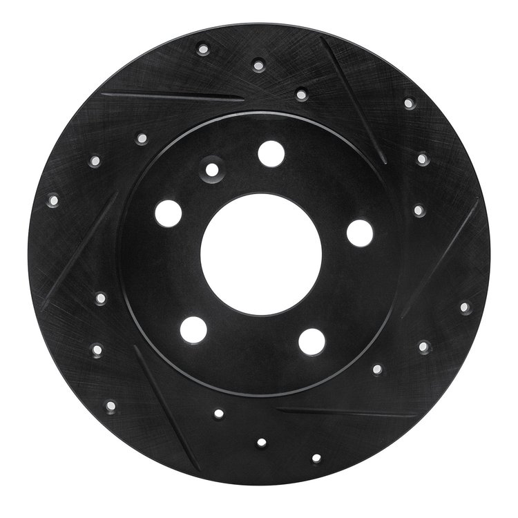 633-53007R Drilled/Slotted Brake Rotor [Black], 2002-2008 GM, Position: Rear Right