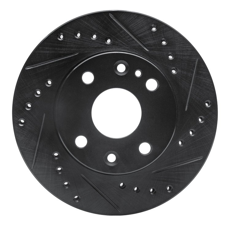 633-54004R Drilled/Slotted Brake Rotor [Black], 1994-1997 Ford/Lincoln/Mercury/Mazda, Position: Front Right