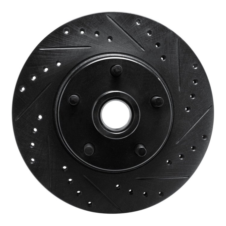 633-54006R Drilled/Slotted Brake Rotor [Black], 1968-1970 Ford/Lincoln/Mercury/Mazda, Position: Front Right