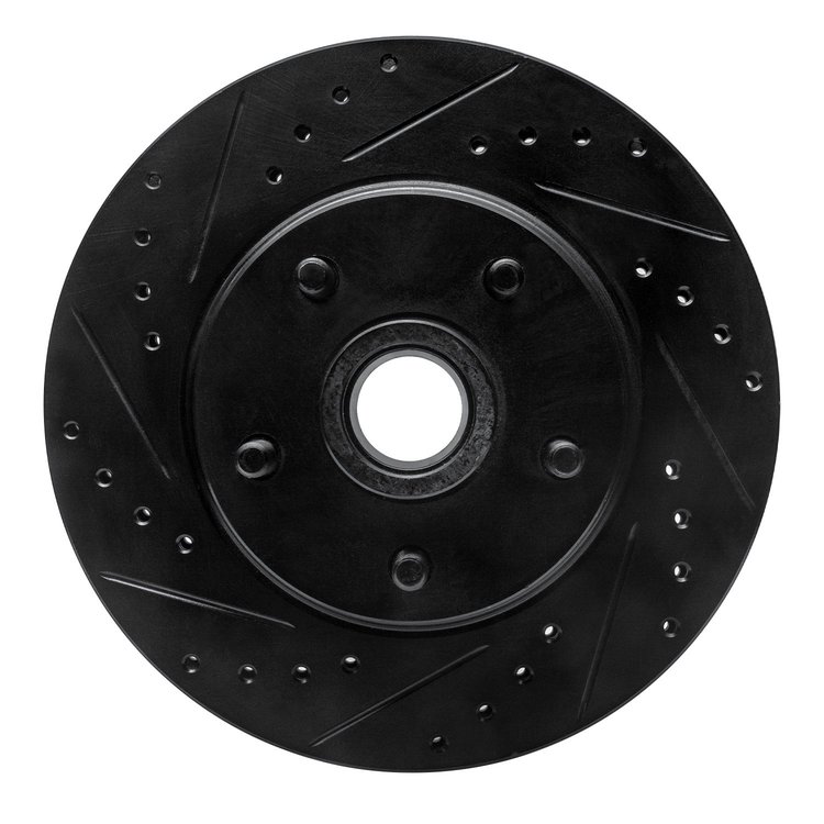 633-54008L Drilled/Slotted Brake Rotor [Black], 1968-1973 Ford/Lincoln/Mercury/Mazda, Position: Front Left