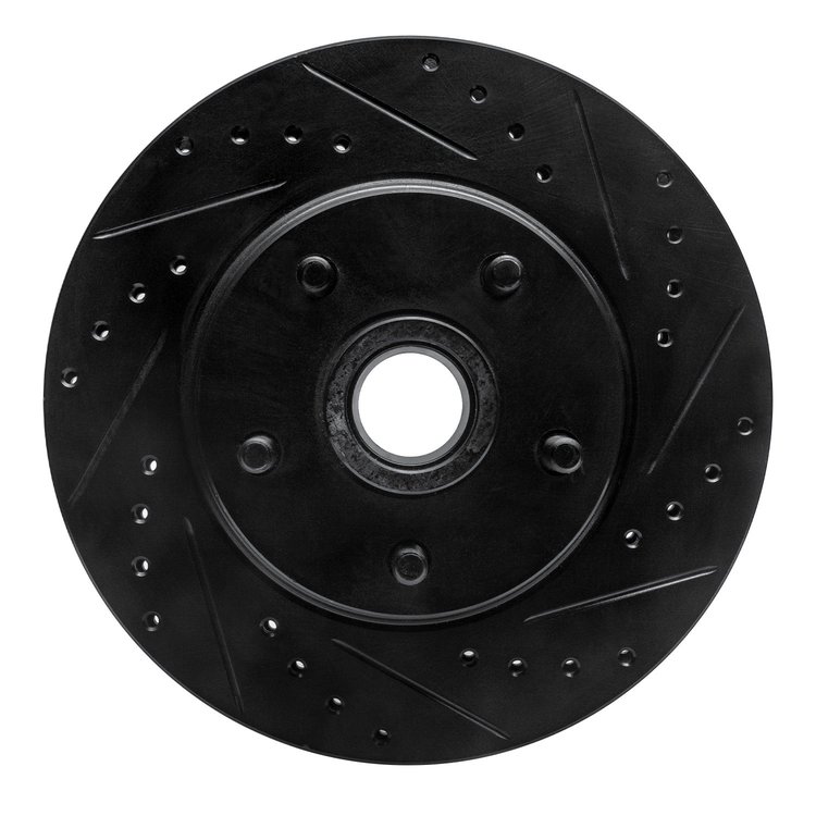 633-54008R Drilled/Slotted Brake Rotor [Black], 1968-1973 Ford/Lincoln/Mercury/Mazda, Position: Front Right