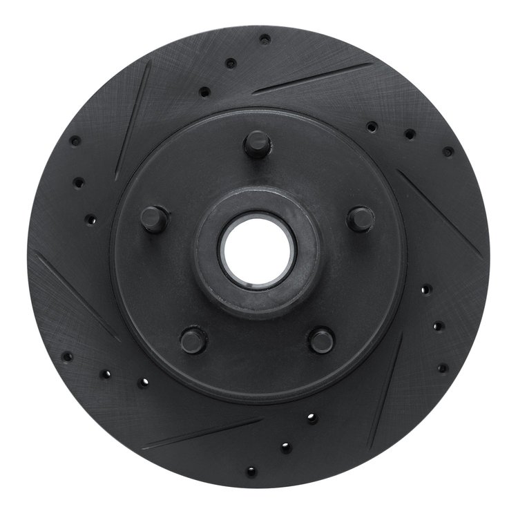 633-54011L Drilled/Slotted Brake Rotor [Black], 1973-1973 Ford/Lincoln/Mercury/Mazda, Position: Front Left