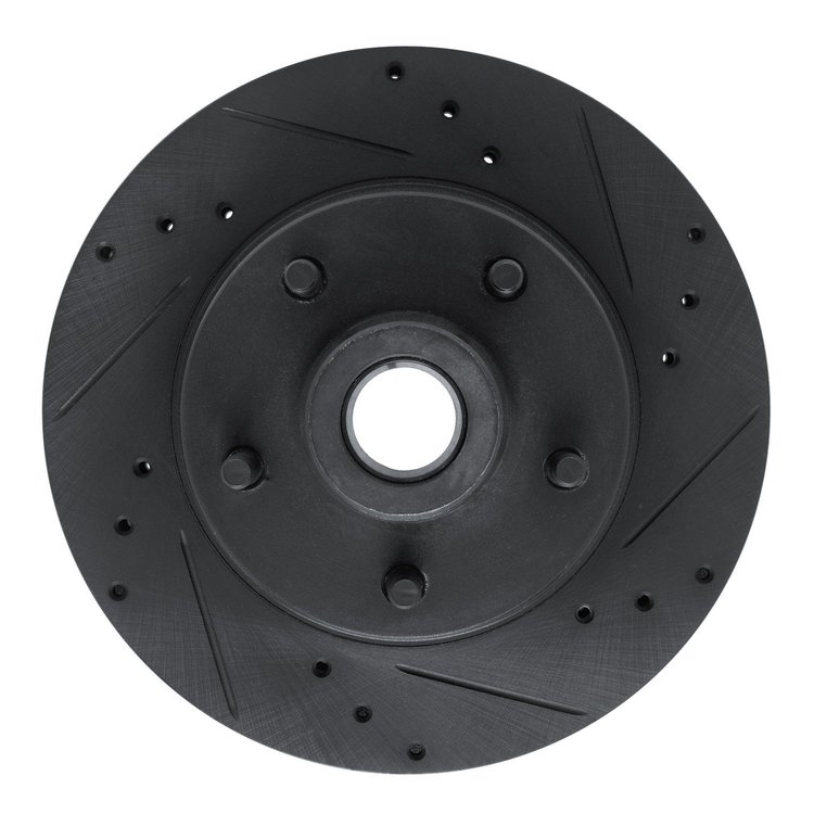 633-54011R Drilled/Slotted Brake Rotor [Black], 1973-1973 Ford/Lincoln/Mercury/Mazda, Position: Front Right