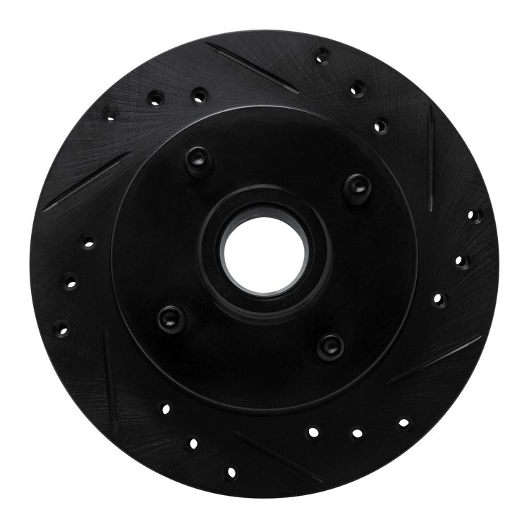 633-54012R Drilled/Slotted Brake Rotor [Black], 1974-1980 Ford/Lincoln/Mercury/Mazda, Position: Front Right