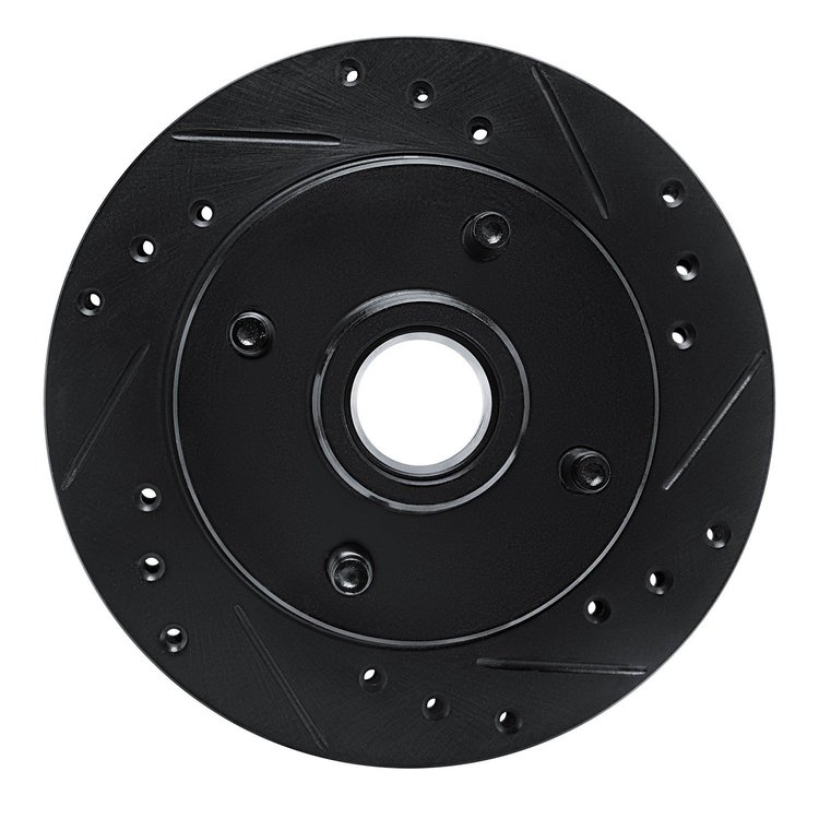 633-54018R Drilled/Slotted Brake Rotor [Black], 1979-1981 Ford/Lincoln/Mercury/Mazda, Position: Front Right
