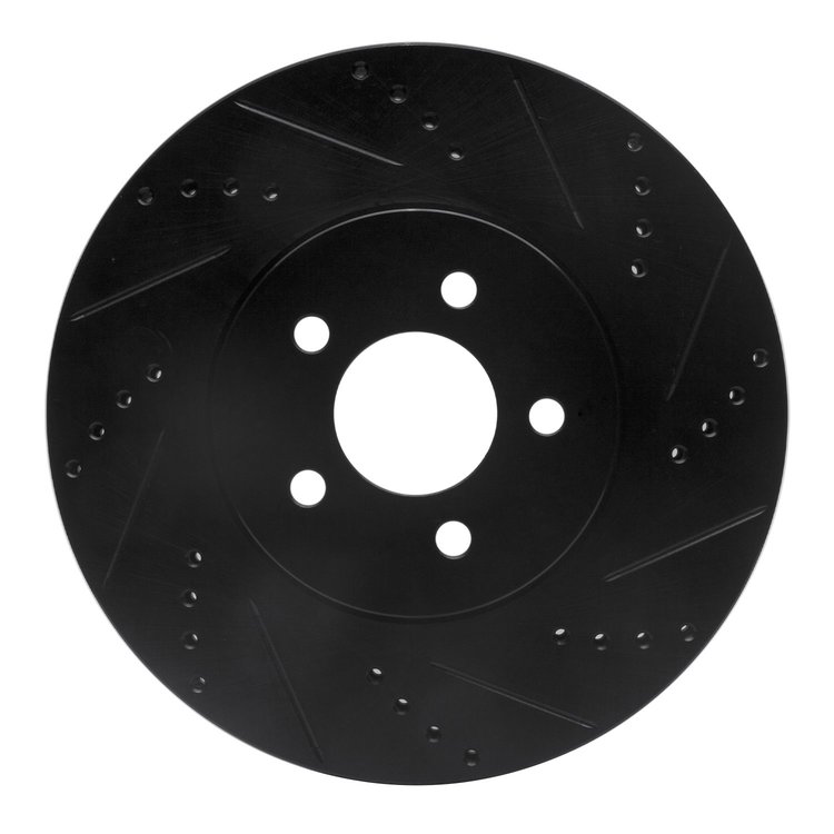 633-54036R Drilled/Slotted Brake Rotor [Black], 1994-2004 Ford/Lincoln/Mercury/Mazda, Position: Front Right