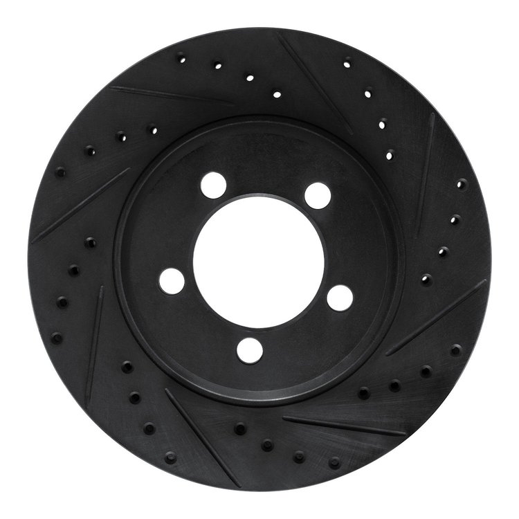 633-54043R Drilled/Slotted Brake Rotor [Black], 1965-1966 Ford/Lincoln/Mercury/Mazda, Position: Front Right