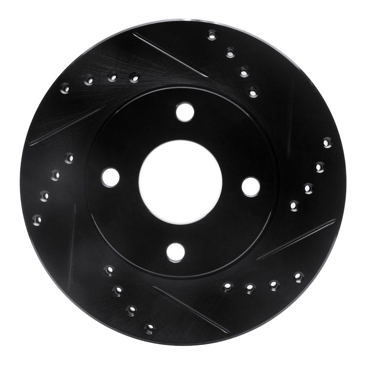 633-54045R Drilled/Slotted Brake Rotor [Black], 2000-2015 Ford/Lincoln/Mercury/Mazda, Position: Front Right
