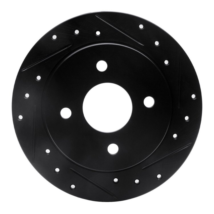 633-54049R Drilled/Slotted Brake Rotor [Black], 2001-2019 Ford/Lincoln/Mercury/Mazda, Position: Rear Right