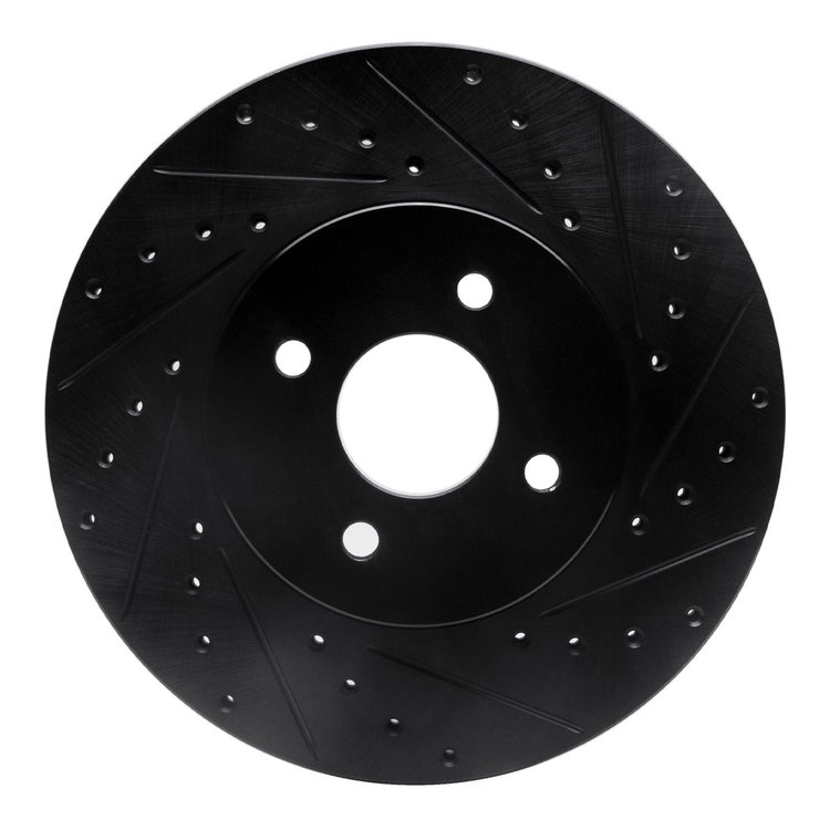 633-54050R Drilled/Slotted Brake Rotor [Black], 2002-2004 Ford/Lincoln/Mercury/Mazda, Position: Front Right