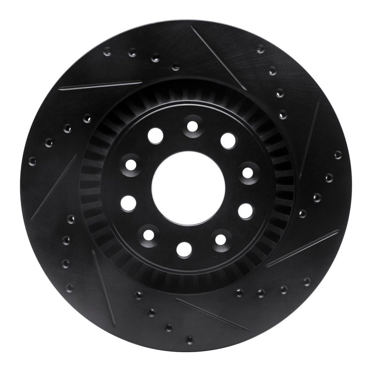 633-54052R Drilled/Slotted Brake Rotor [Black], 2005-2009 Ford/Lincoln/Mercury/Mazda, Position: Front Right