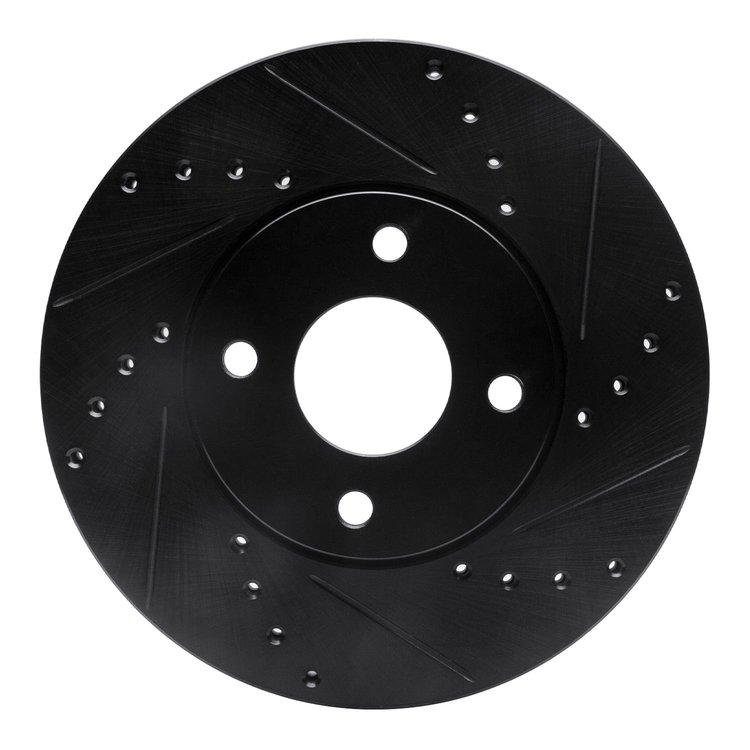 633-54053R Drilled/Slotted Brake Rotor [Black], 2005-2012 Ford/Lincoln/Mercury/Mazda, Position: Front Right