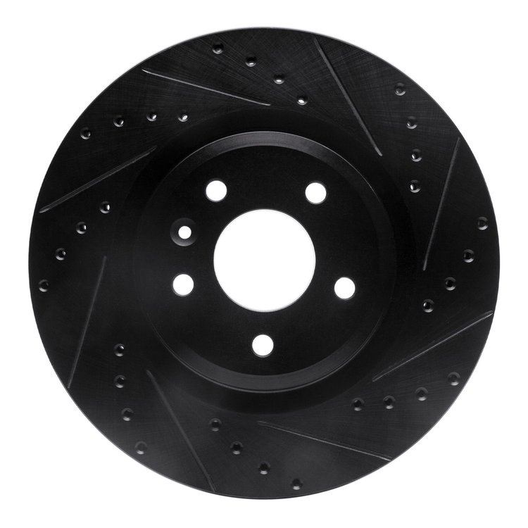 633-54062R Drilled/Slotted Brake Rotor [Black], 2009-2010 Ford/Lincoln/Mercury/Mazda, Position: Front Right