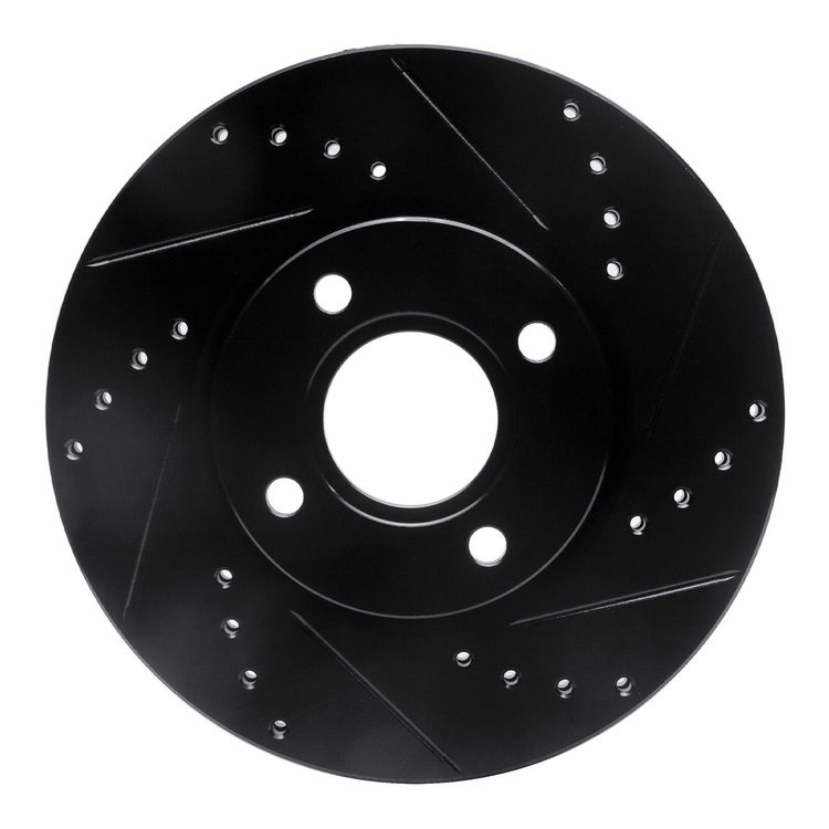633-54075R Drilled/Slotted Brake Rotor [Black], 2014-2019 Ford/Lincoln/Mercury/Mazda, Position: Front Right
