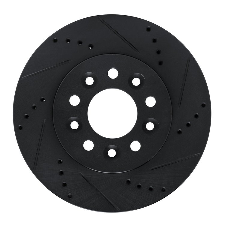 633-54086R Drilled/Slotted Brake Rotor [Black], 2004-2007 Ford/Lincoln/Mercury/Mazda, Position: Front Right