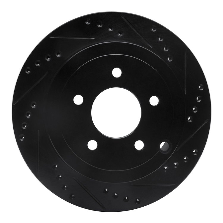 633-54090R Drilled/Slotted Brake Rotor [Black], 2007-2010 Ford/Lincoln/Mercury/Mazda, Position: Rear Right