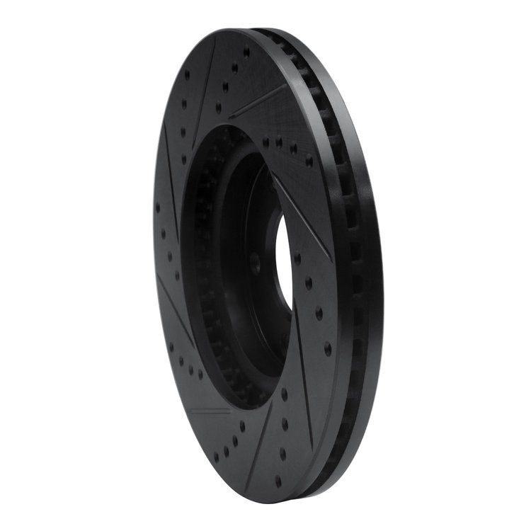 633-54091R Drilled/Slotted Brake Rotor [Black], 2007-2008 Ford/Lincoln/Mercury/Mazda, Position: Front Right