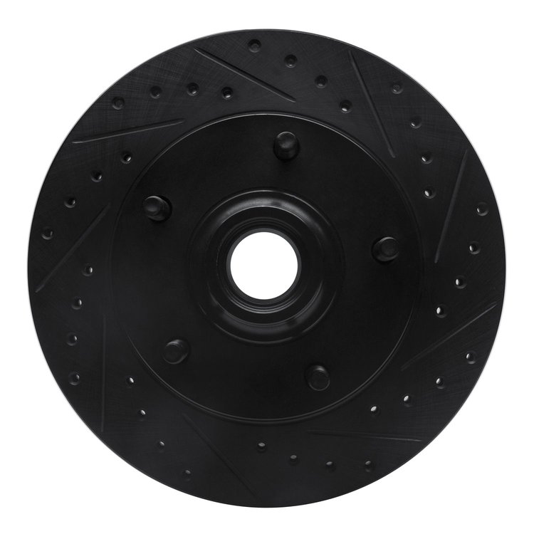633-54097R Drilled/Slotted Brake Rotor [Black], 1973-1993 Ford/Lincoln/Mercury/Mazda, Position: Front Right
