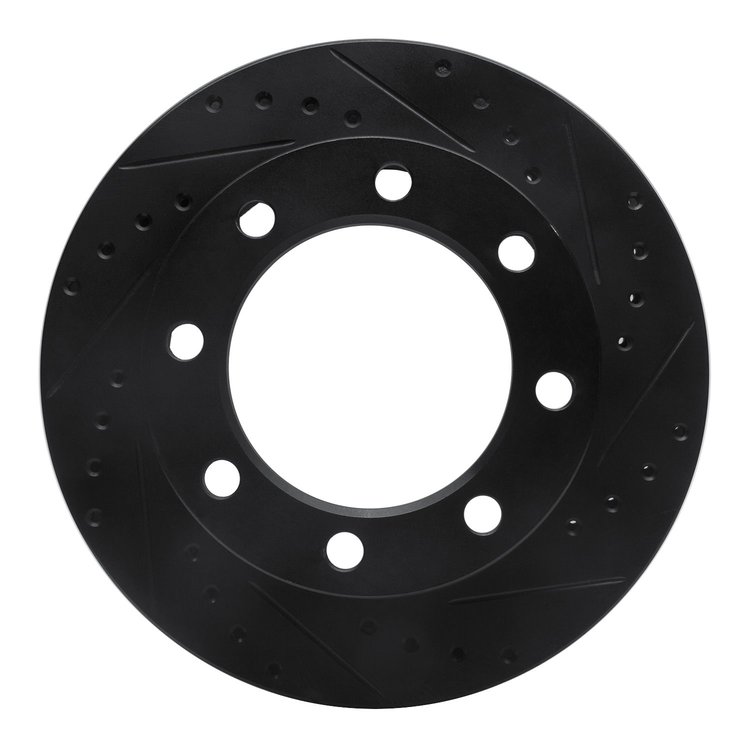 633-54103R Drilled/Slotted Brake Rotor [Black], 1976-1979 Ford/Lincoln/Mercury/Mazda, Position: Front Right