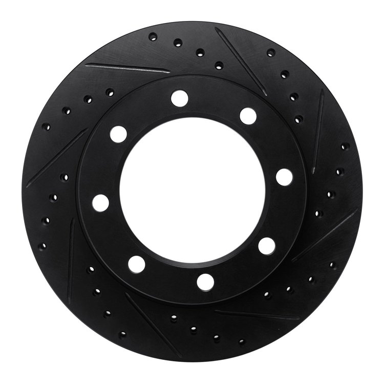 633-54104R Drilled/Slotted Brake Rotor [Black], 1977-1979 Ford/Lincoln/Mercury/Mazda, Position: Front Right