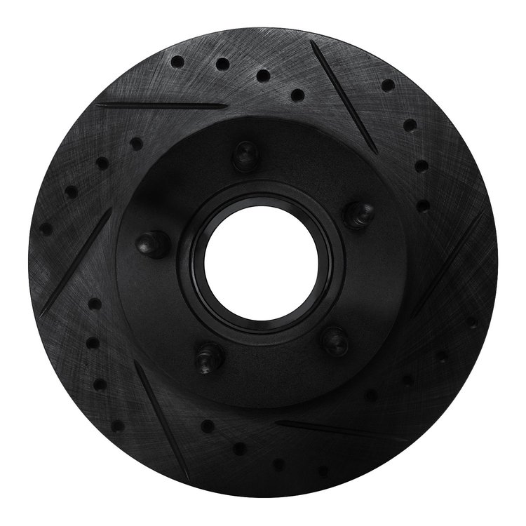 633-54125R Drilled/Slotted Brake Rotor [Black], 1993-1994 Ford/Lincoln/Mercury/Mazda, Position: Front Right