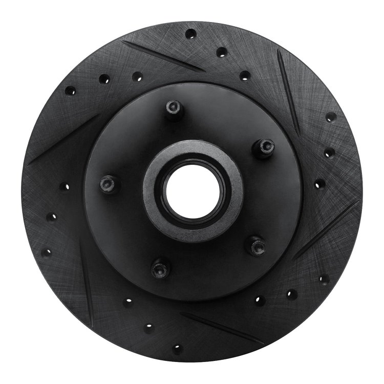 633-54126R Drilled/Slotted Brake Rotor [Black], 1991-1994 Ford/Lincoln/Mercury/Mazda, Position: Front Right
