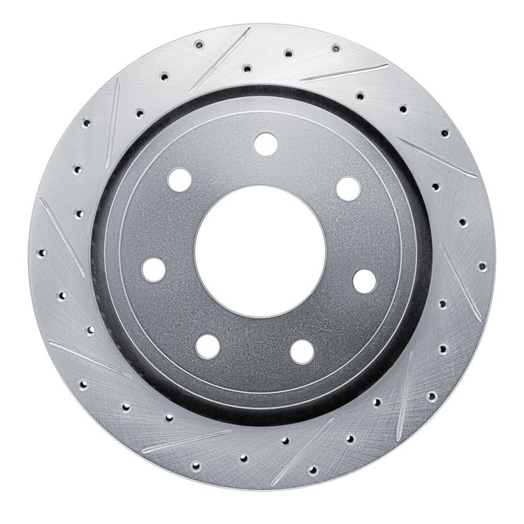 633-54128L Drilled/Slotted Brake Rotor [Black], 1994-1994 Ford/Lincoln/Mercury/Mazda, Position: Front Left