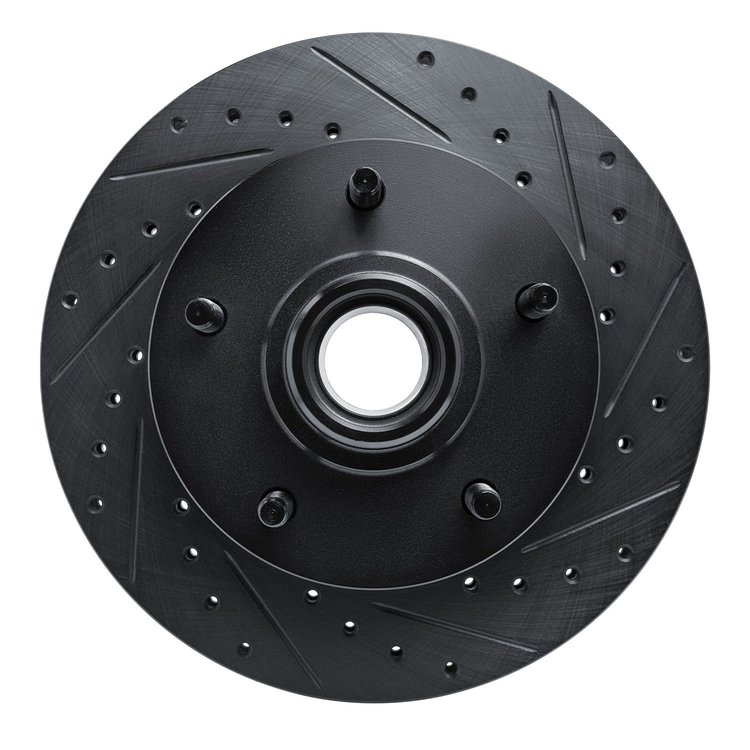 633-54129R Drilled/Slotted Brake Rotor [Black], 1994-2001 Ford/Lincoln/Mercury/Mazda, Position: Front Right