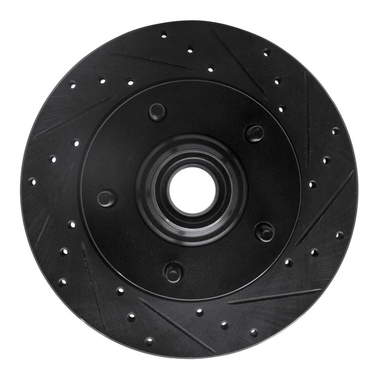 633-54130R Drilled/Slotted Brake Rotor [Black], 1994-2003 Ford/Lincoln/Mercury/Mazda, Position: Front Right
