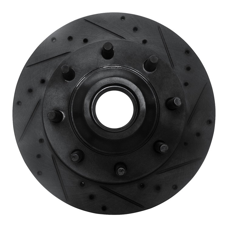 633-54136R Drilled/Slotted Brake Rotor [Black], 1995-2007 Ford/Lincoln/Mercury/Mazda, Position: Front Right