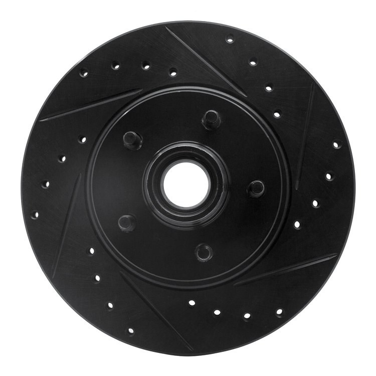 633-54141R Drilled/Slotted Brake Rotor [Black], 1995-2011 Ford/Lincoln/Mercury/Mazda, Position: Front Right