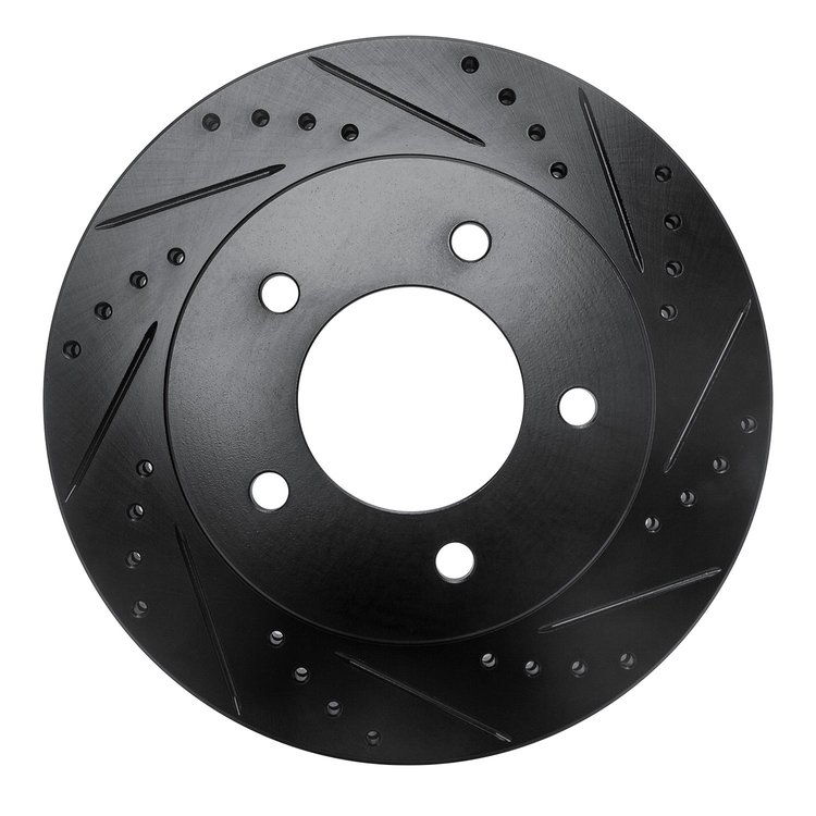 633-54147R Drilled/Slotted Brake Rotor [Black], 1997-2004 Ford/Lincoln/Mercury/Mazda, Position: Front Right