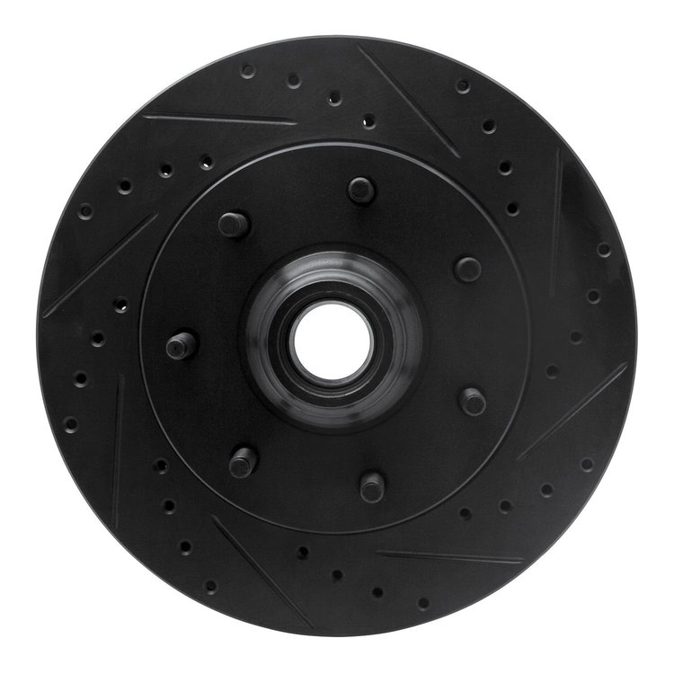 633-54150R Drilled/Slotted Brake Rotor [Black], 1997-2004 Ford/Lincoln/Mercury/Mazda, Position: Front Right