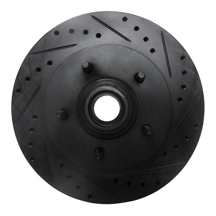 633-54153R Drilled/Slotted Brake Rotor [Black], 1997-2000 Ford/Lincoln/Mercury/Mazda, Position: Front Right