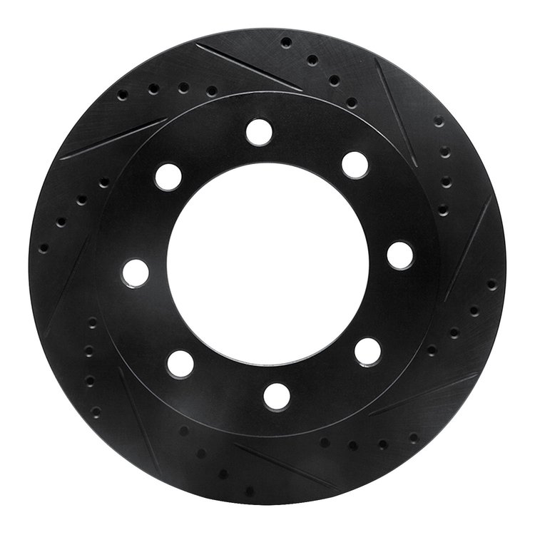 633-54157R Drilled/Slotted Brake Rotor [Black], 1999-1999 Ford/Lincoln/Mercury/Mazda, Position: Front Right
