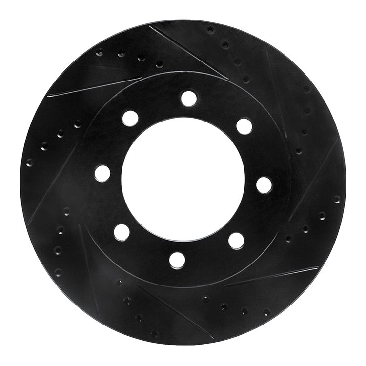 633-54158R Drilled/Slotted Brake Rotor [Black], 1999-2001 Ford/Lincoln/Mercury/Mazda, Position: Fr Right,Front Right