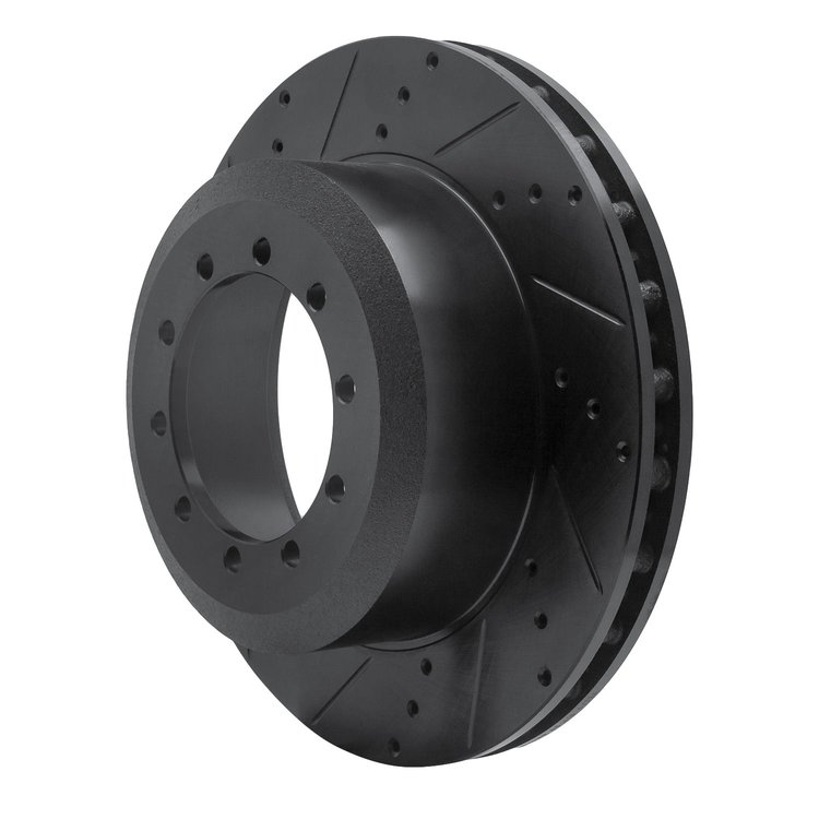633-54159L Drilled/Slotted Brake Rotor [Black], 1988-2019 Ford/Lincoln/Mercury/Mazda, Position: Front Left,Fr Left,Rear Left,Rr 