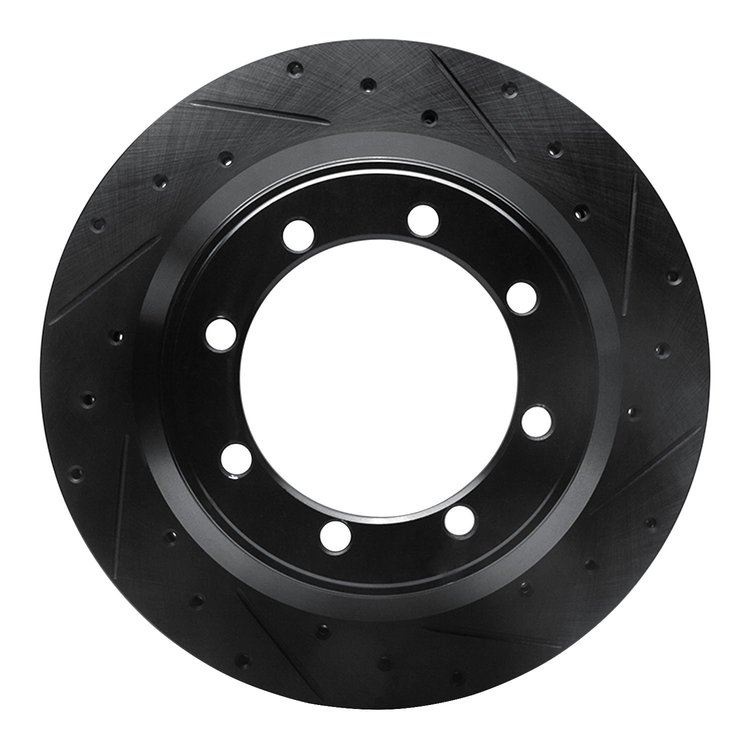 633-54160R Drilled/Slotted Brake Rotor [Black], 1999-2004 Ford/Lincoln/Mercury/Mazda, Position: Rear Right