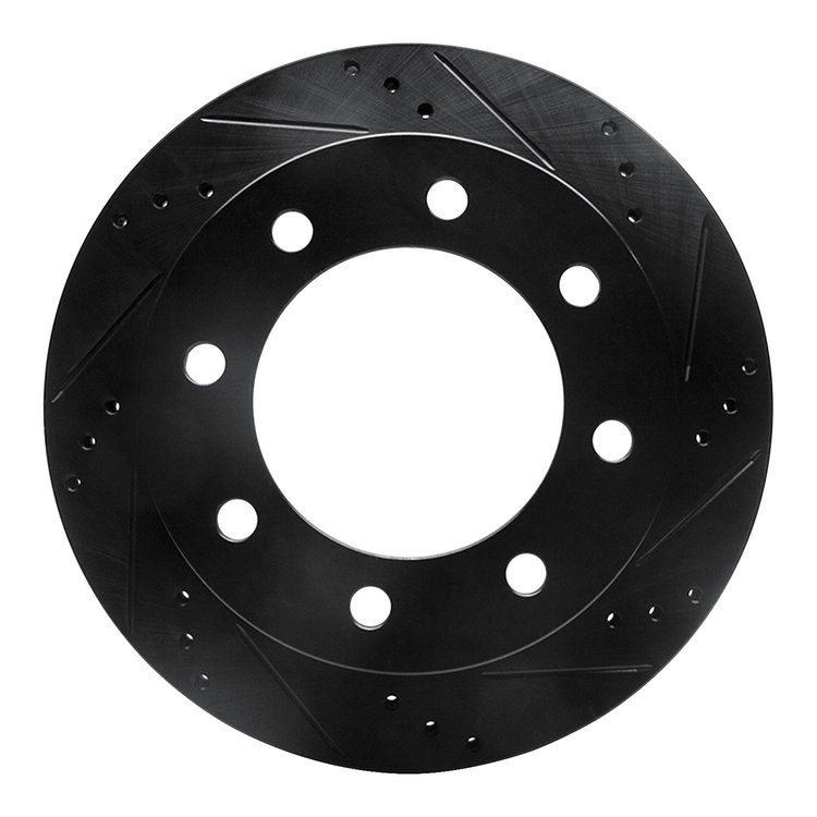 633-54161R Drilled/Slotted Brake Rotor [Black], 1999-2005 Ford/Lincoln/Mercury/Mazda, Position: Rear Right