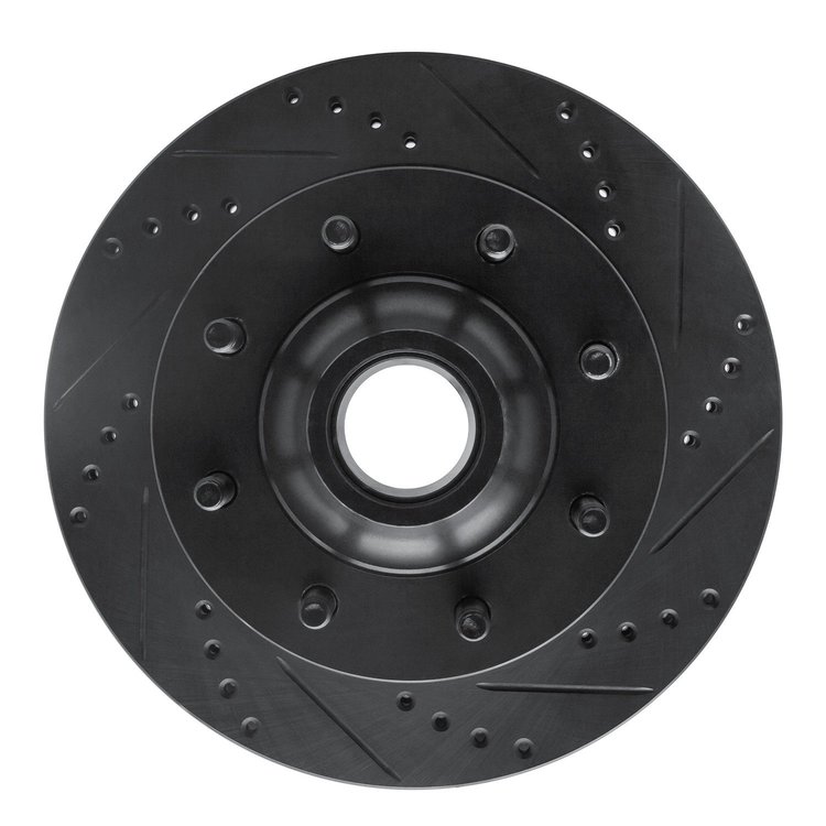 633-54162R Drilled/Slotted Brake Rotor [Black], 1999-2002 Ford/Lincoln/Mercury/Mazda, Position: Front Right