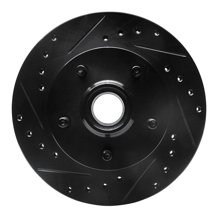 633-54165L Drilled/Slotted Brake Rotor [Black], 1998-2002 Ford/Lincoln/Mercury/Mazda, Position: Front Left