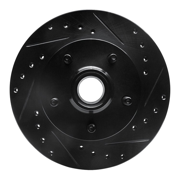 633-54165R Drilled/Slotted Brake Rotor [Black], 1998-2002 Ford/Lincoln/Mercury/Mazda, Position: Front Right