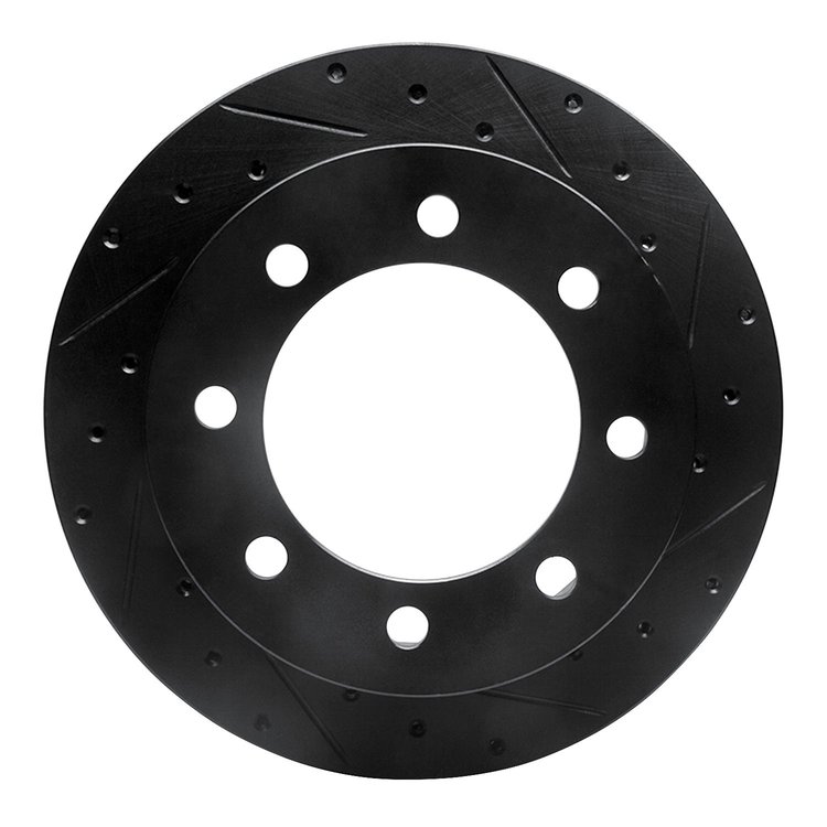 633-54167R Drilled/Slotted Brake Rotor [Black], 1999-2007 Ford/Lincoln/Mercury/Mazda, Position: Rear Right