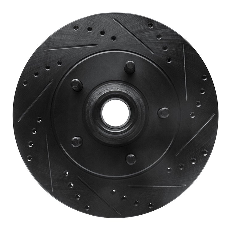 633-54169R Drilled/Slotted Brake Rotor [Black], 2000-2004 Ford/Lincoln/Mercury/Mazda, Position: Front Right