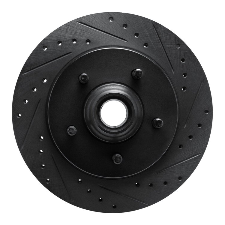 633-54170R Drilled/Slotted Brake Rotor [Black], 1999-2004 Ford/Lincoln/Mercury/Mazda, Position: Front Right