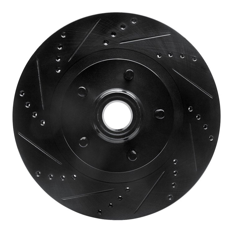 633-54172L Drilled/Slotted Brake Rotor [Black], 2001-2005 Ford/Lincoln/Mercury/Mazda, Position: Front Left