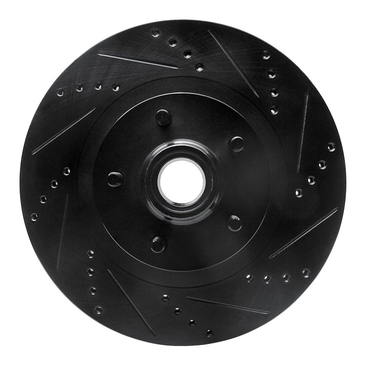 633-54172R Drilled/Slotted Brake Rotor [Black], 2001-2005 Ford/Lincoln/Mercury/Mazda, Position: Front Right