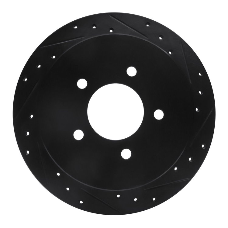 633-54173R Drilled/Slotted Brake Rotor [Black], 1997-2004 Ford/Lincoln/Mercury/Mazda, Position: Rear Right