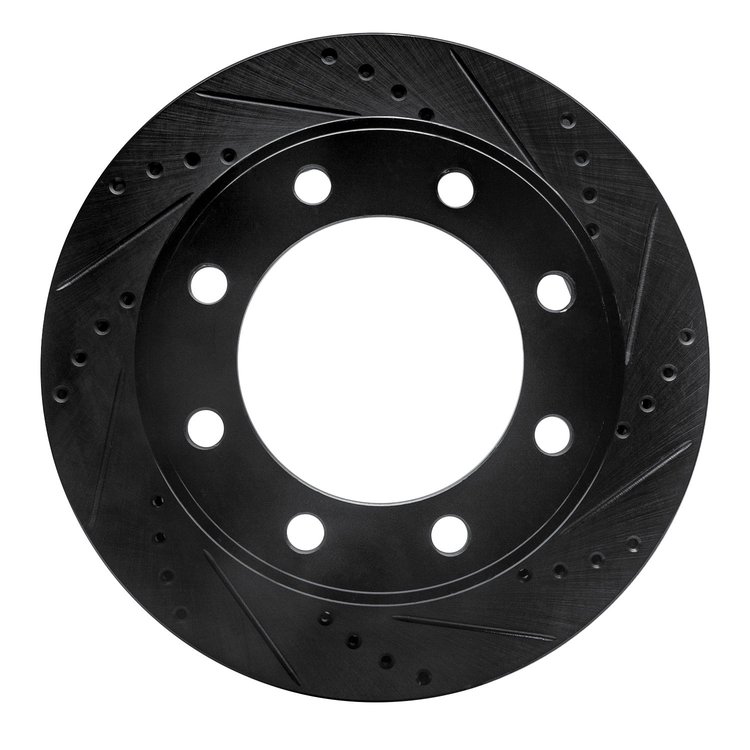 633-54174R Drilled/Slotted Brake Rotor [Black], 1999-2005 Ford/Lincoln/Mercury/Mazda, Position: Front Right